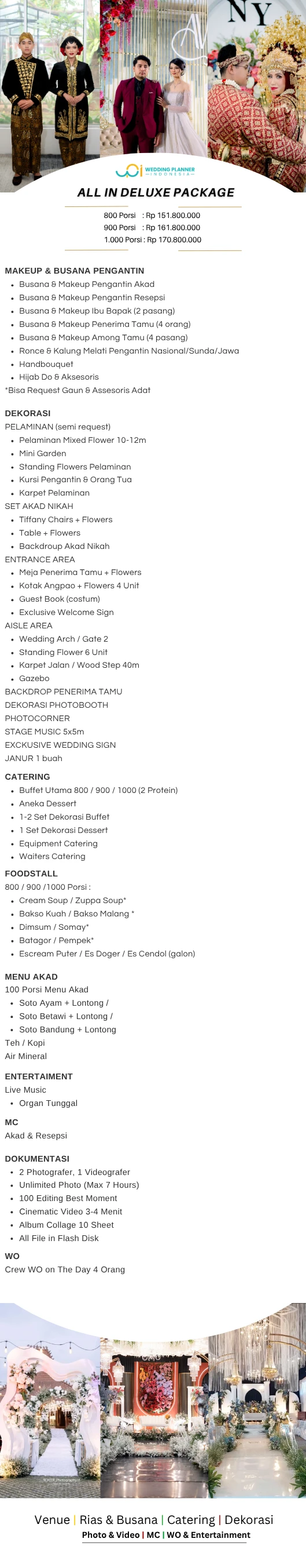 Pricelist Paket Deluxe Wedding Mobile